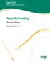 Sage Estimating. Release Notes Version 13.1