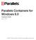Parallels Containers for Windows 6.0