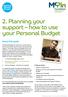 2. Planning your support how to use your Personal Budget