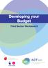 Developing your Budget. Third Sector Workbook 5