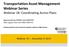 Transportation Asset Management Webinar Series Webinar 18: Coordinating Across Plans