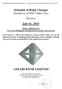 Schedule of Bank Charges (Exclusive of FED / Sales Tax) July 01, 2015