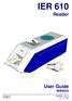 IER 610. Reader. User Guide N0B902A