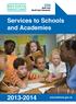 Bath and North East Somerset. Services to Schools and Academies 2013-2014. www.bathnes.gov.uk