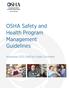 OSHA Safety and Health Program Management Guidelines