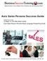 Auto Sales Persons Success Guide