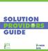 SOLUTION PROVIDORS GUIDE
