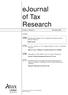 ejournal of Tax Research