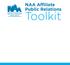 NAA Affiliate Public Relations. Toolkit