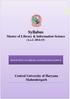 Syllabus Master of Library & Information Science (w.e.f. 2014-15)
