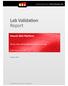 Lab Validation Report
