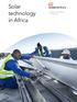 Solar technology. A guide to solar power at utility scale. in Africa