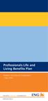 Professionals Life and Living Benefits Plan