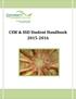 CSW & SSD Student Handbook 2015-2016