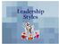 Presentation. Introduction Basic Leadership Styles Other Leadership Styles Conclusion