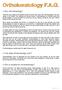 Orthokeratology F.A.Q.!