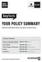Your Policy Summary. Important information about your Motor Insurance Policy. Important Numbers