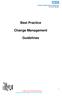 Best Practice. Change Management. Guidelines