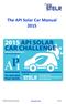 The API Solar Car Manual 2015