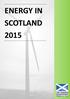 ENERGY IN SCOTLAND 2015
