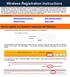 Wireless Registration Instructions