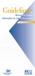 Guidelinesfor. Releasing Patient Information to Law Enforcement