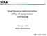 Small Business Administration Office of Government Contracting