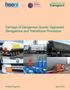 Carriage of Dangerous Goods: Approved Derogations and Transitional Provisions