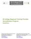 Bi-College Regional Training Provider Accreditation Program