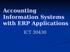 Accounting Information Systems with ERP Applications ICT 30430