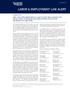 LABOR & EMPLOYMENT LAW ALERT