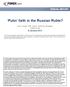 Putin faith in the Russian Ruble?