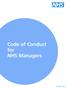 Code of Conduct for NHS Managers