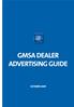 INTRODUCTION. This guide is intended for review and use by GMSA Dealer Principals, Sales Managers and Dealer Advertising Managers.