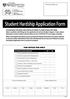 Student Hardship Application Form