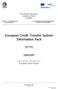 European Credit Transfer System Information Pack