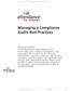 Managing a Compliance Audit: Best Practices