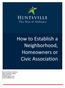 How to Establish a Neighborhood, Homeowners or Civic Association