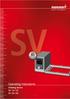 Operating Instuctions. Shaking device SV 14 / 22 SV 29 / 45. page 1
