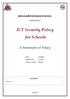ICT Security Policy for Schools