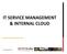IT SERVICE MANAGEMENT & INTERNAL CLOUD