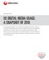 US DIGITAL MEDIA USAGE: A SNAPSHOT OF 2016