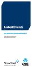 Listed Events QBE Insurance (Australia) Limited