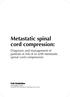 Metastatic spinal cord compression: