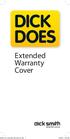 DICK DOES. Extended Warranty Cover. 405515_AU_Extended_Warranty_DL.indd 1