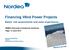 Financing Wind Power Projects