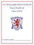 T.C. WILLIAMS HIGH SCHOOL Senior Handbook Class of 2016