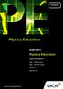 Physical Education. Physical Education. Specification GCSE 2012. J586 Full course J086 Short course Version 1 April 2012