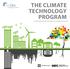 THE CLIMATE TECHNOLOGY PROGRAM Accelerating Climate Innovation in Developing Countries