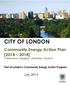 CITY OF LONDON. Community Energy Action Plan (2014 2018) Part of London s Community Energy Action Program